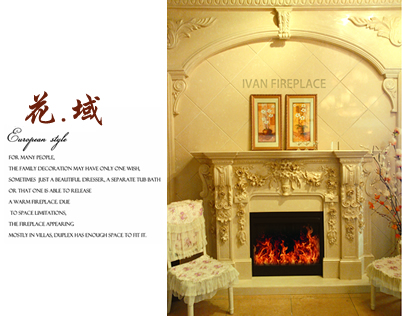 石材壁爐架 |  YF-花.域